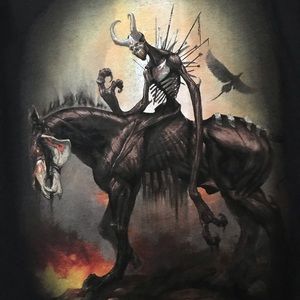 Rooster Teeth | graphic shirt -black -short sleeves-medium -34 chest